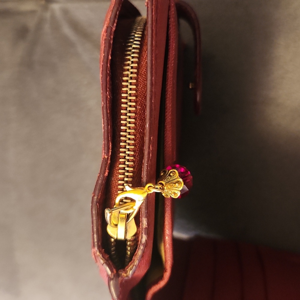 Bottega Veneta Red Woven Leather Wallet - Picture 9 of 9